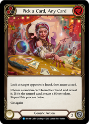 Pick a Card, Any Card (Yellow) [EVR168] 1st Edition Rainbow Foil