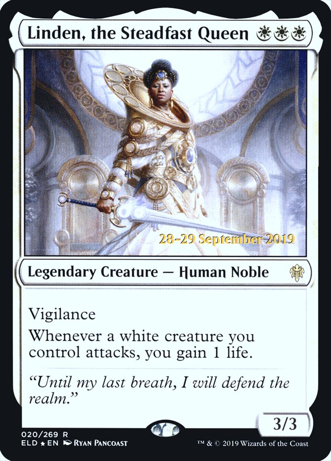 Linden, the Steadfast Queen  [Throne of Eldraine Prerelease Promos] (PELD 20S)