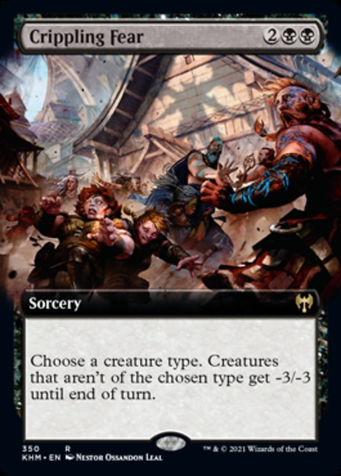 Crippling Fear (Extended Art) [Kaldheim] (KHM 350)