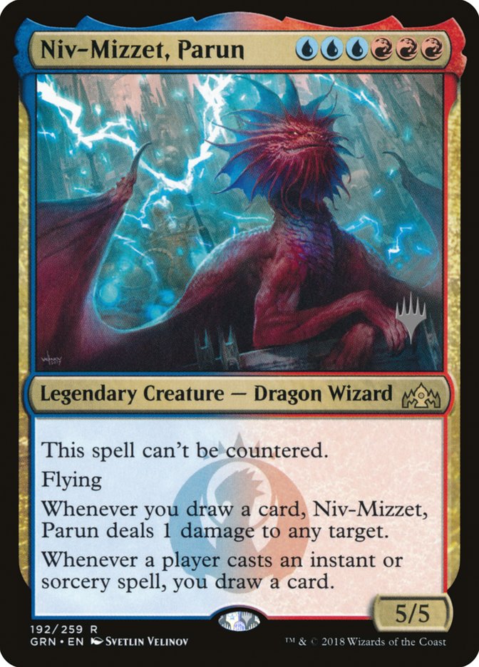 Niv-Mizzet, Parun (Promo Pack) [Guilds of Ravnica Promos] (PGRN 192P)