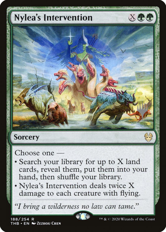 Nylea's Intervention (Promo Pack) [Theros Beyond Death Promos] (PTHB 188P)