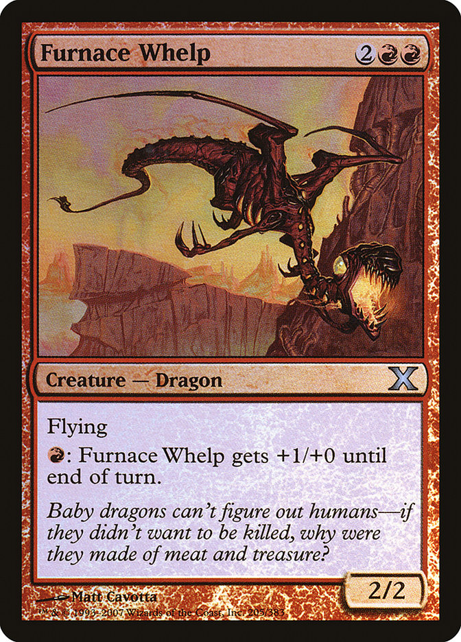 Furnace Whelp (Premium Foil) [Tenth Edition] (10E 205)