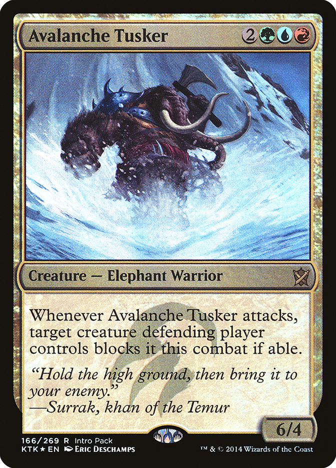 Avalanche Tusker (Intro Pack) [Khans of Tarkir Promos] (PKTK 166)