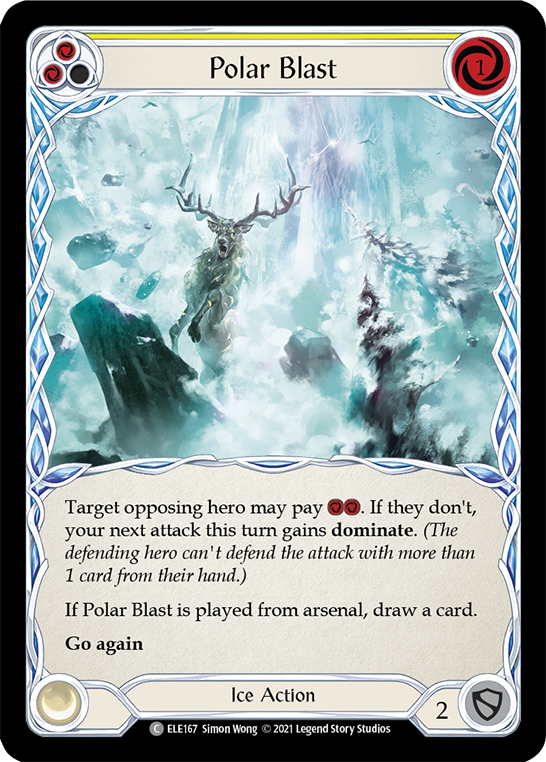 Polar Blast (Yellow) [ELE167] 1st Edition Rainbow Foil