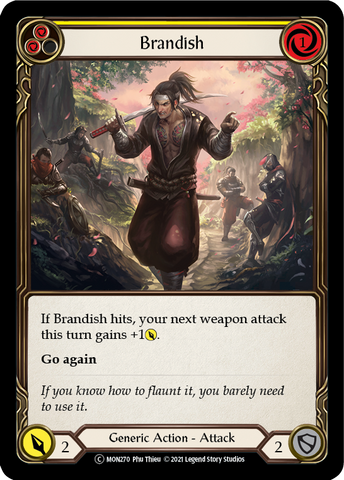 Brandish (Yellow) (Rainbow Foil) [U-MON270-RF] Unlimited Rainbow Foil