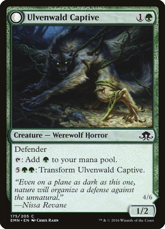 Ulvenwald Captive // Ulvenwald Abomination [Eldritch Moon] (EMN 175)