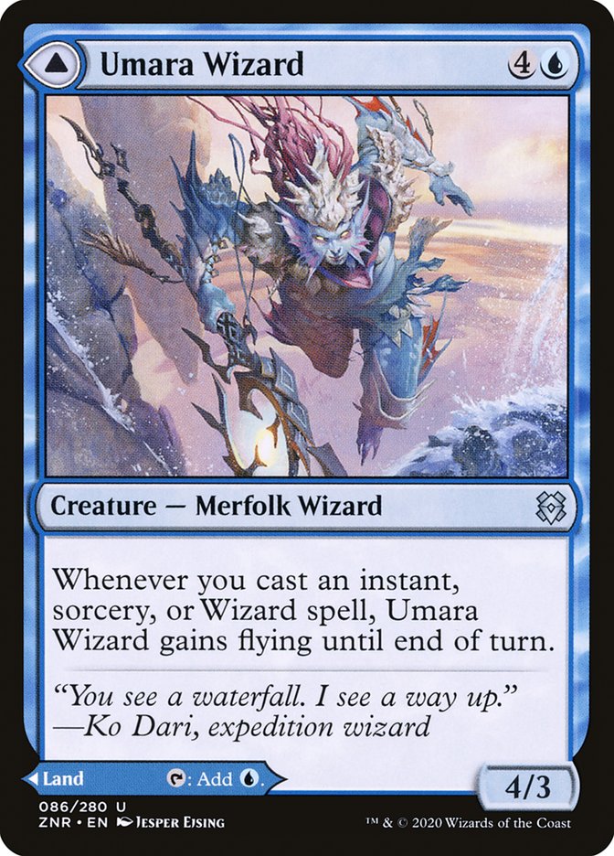 Umara Wizard // Umara Skyfalls [Zendikar Rising] (ZNR 86)