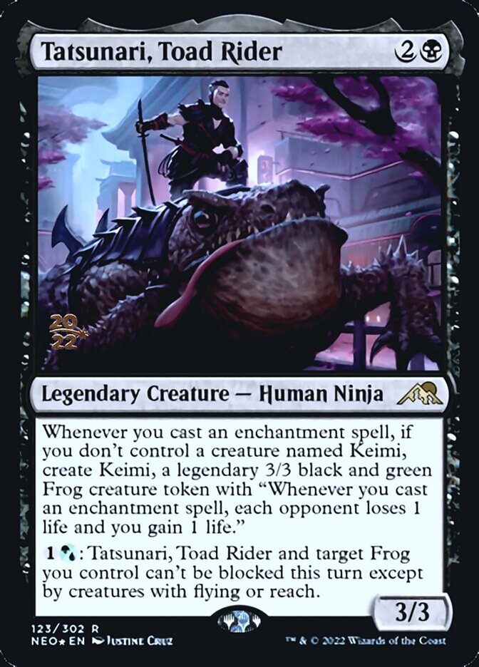 Tatsunari, Toad Rider [Kamigawa: Neon Dynasty Prerelease Promos] (PNEO 123)