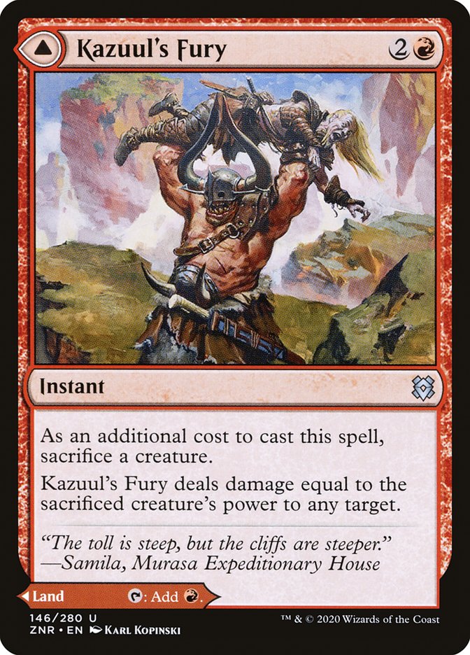 Kazuul's Fury // Kazuul's Cliffs [Zendikar Rising] (ZNR 146)