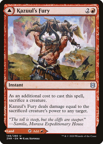 Kazuul's Fury // Kazuul's Cliffs [Zendikar Rising] (ZNR 146)