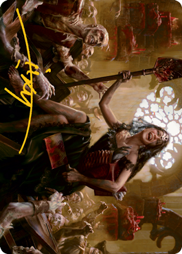 Gisa, Glorious Resurrector Art Card (Gold-Stamped Signature) [Innistrad: Midnight Hunt Art Series] (AMID 35)