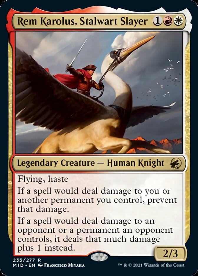 Rem Karolus, Stalwart Slayer [Innistrad: Midnight Hunt] (MID 235)