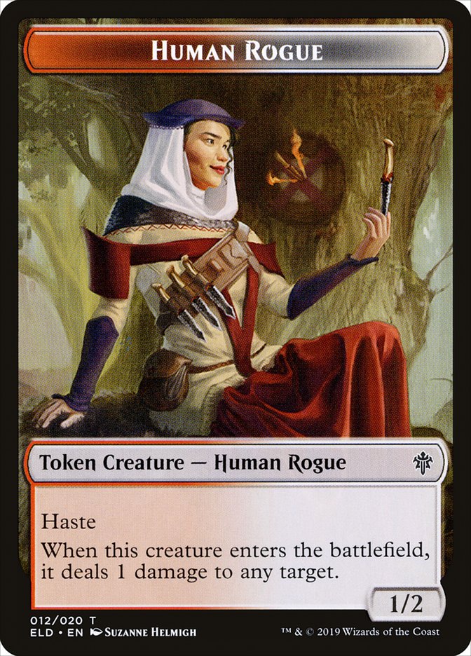 Human Rogue [Throne of Eldraine Tokens] (TELD 12)