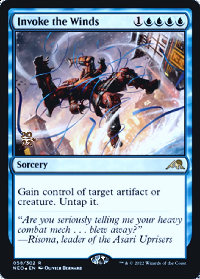 Invoke the Winds [Kamigawa: Neon Dynasty Prerelease Promos] (PNEO 58)