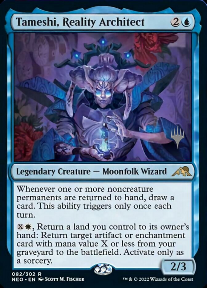 Tameshi, Reality Architect (Promo Pack) [Kamigawa: Neon Dynasty Promos] (PNEO 82)