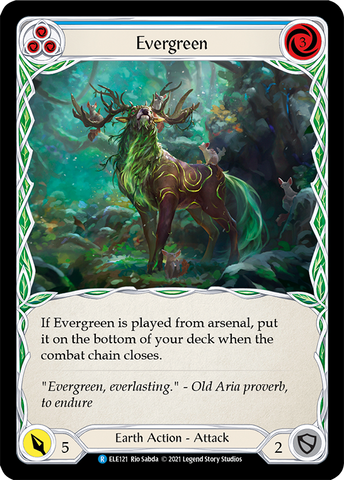 Evergreen (Blue) [ELE121] 1st Edition Rainbow Foil