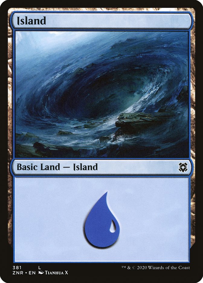 Island (381) [Zendikar Rising] (ZNR 381)
