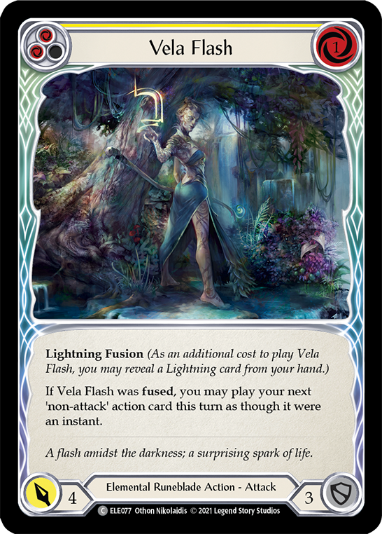 Vela Flash (Yellow) [ELE077] 1st Edition Rainbow Foil