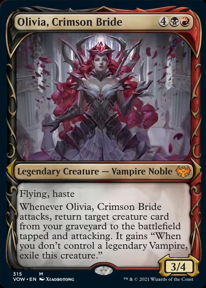 Olivia, Crimson Bride (Showcase Fang Frame) [Innistrad: Crimson Vow] (VOW 315)