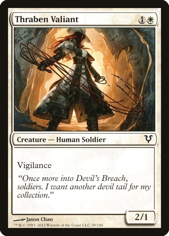 Thraben Valiant [Avacyn Restored] (AVR 39)