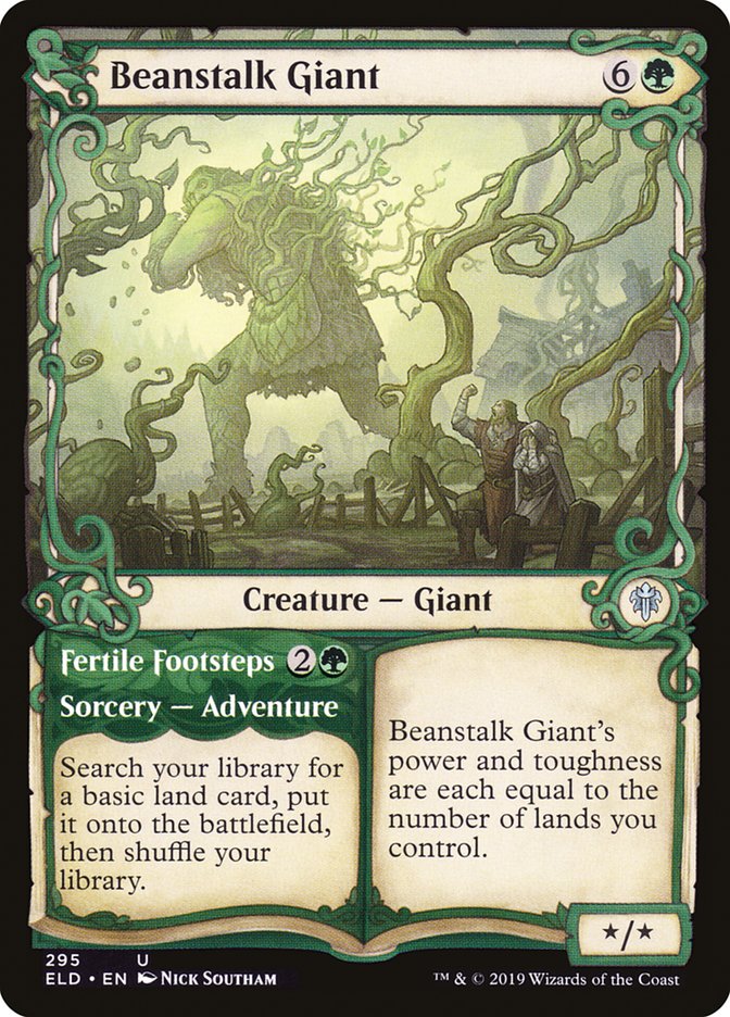 Beanstalk Giant // Fertile Footsteps (Showcase) [Throne of Eldraine] (ELD 295)