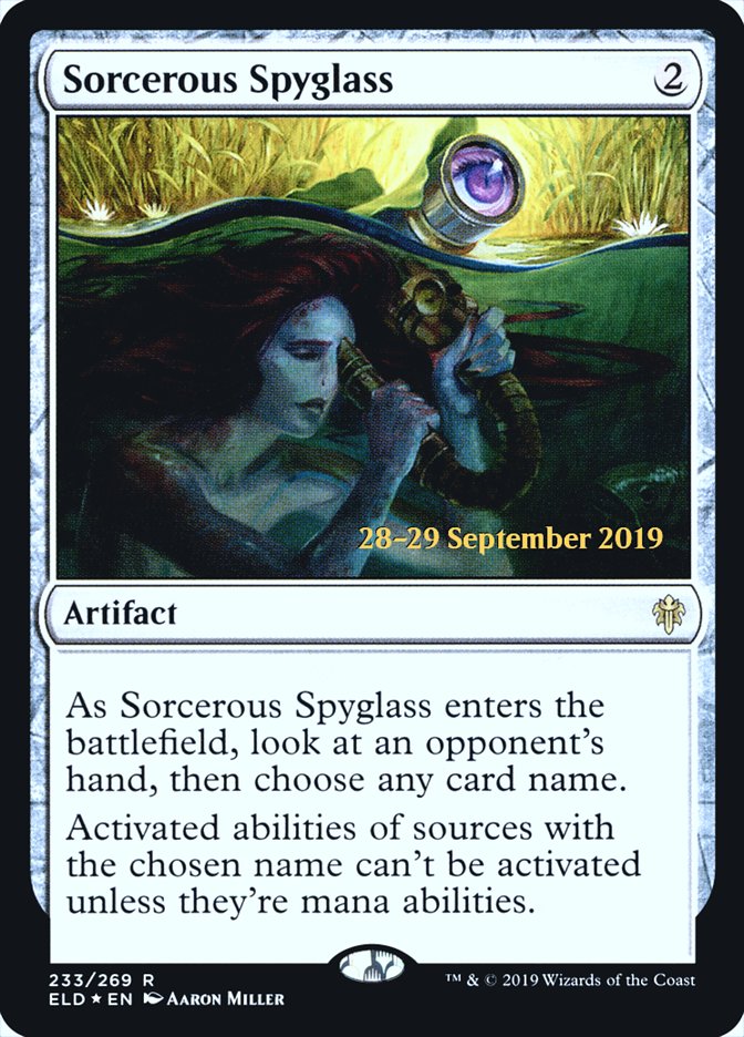 Sorcerous Spyglass  [Throne of Eldraine Prerelease Promos] (PELD 233S)