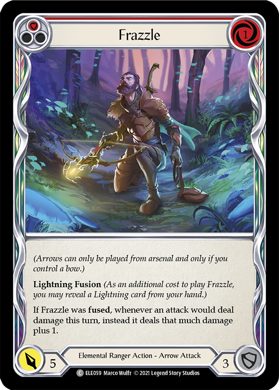 Frazzle (Red) [ELE059] 1st Edition Rainbow Foil