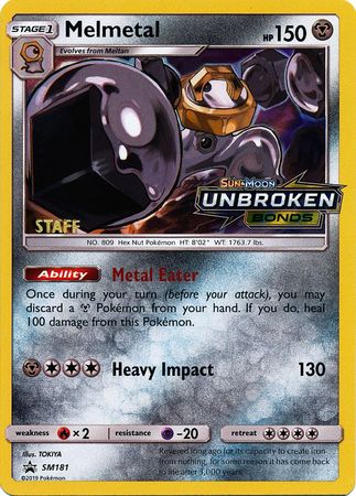 Melmetal (Staff Prerelease Promo) (SM181) [Sun & Moon: Black Star Promos]