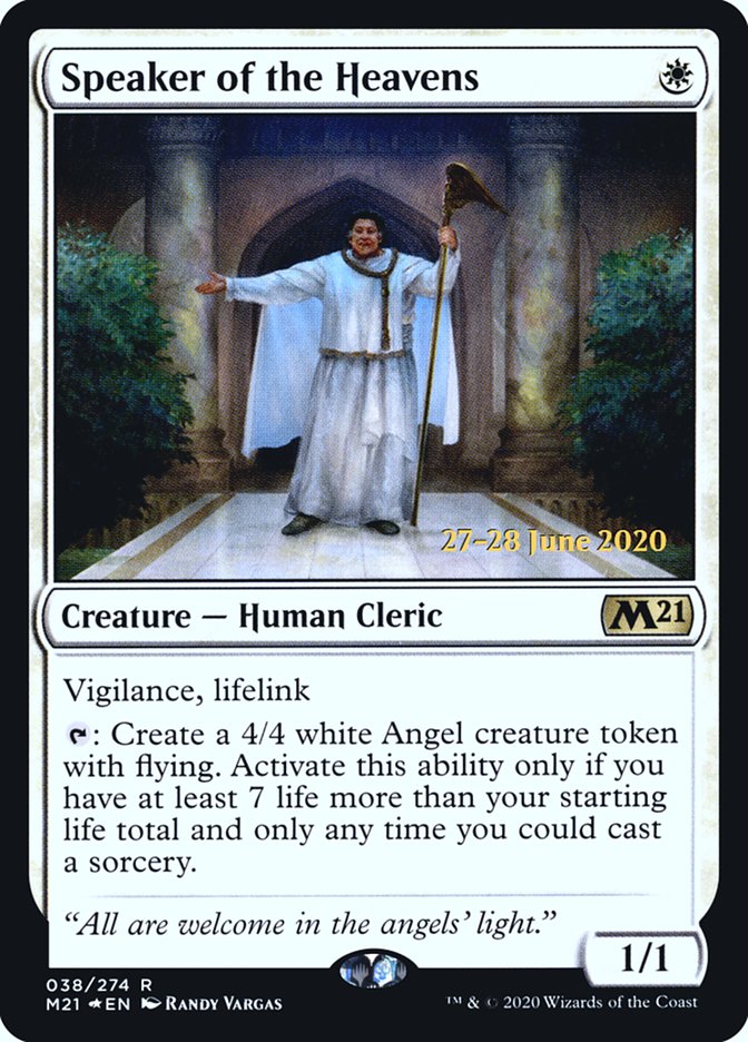Speaker of the Heavens  [Core Set 2021 Prerelease Promos] (PM21 38S)