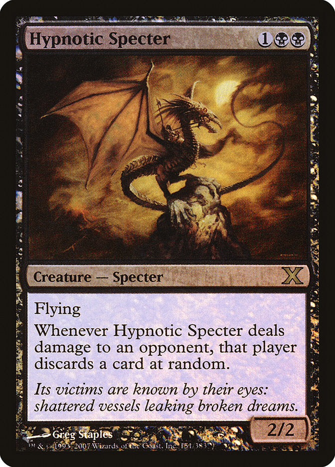 Hypnotic Specter (Premium Foil) [Tenth Edition] (10E 151)