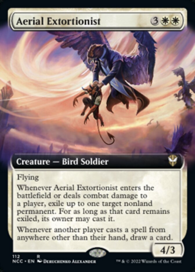 Aerial Extortionist (Extended Art) [Streets of New Capenna Commander] (NCC 112)