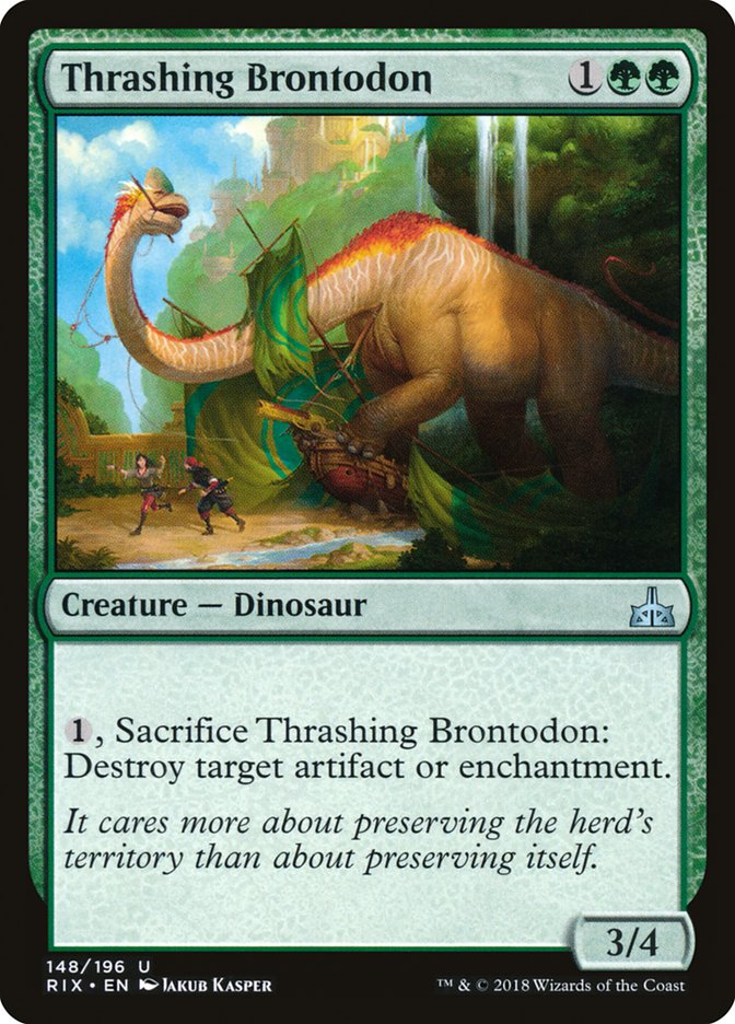 Thrashing Brontodon [Rivals of Ixalan] (RIX 148)