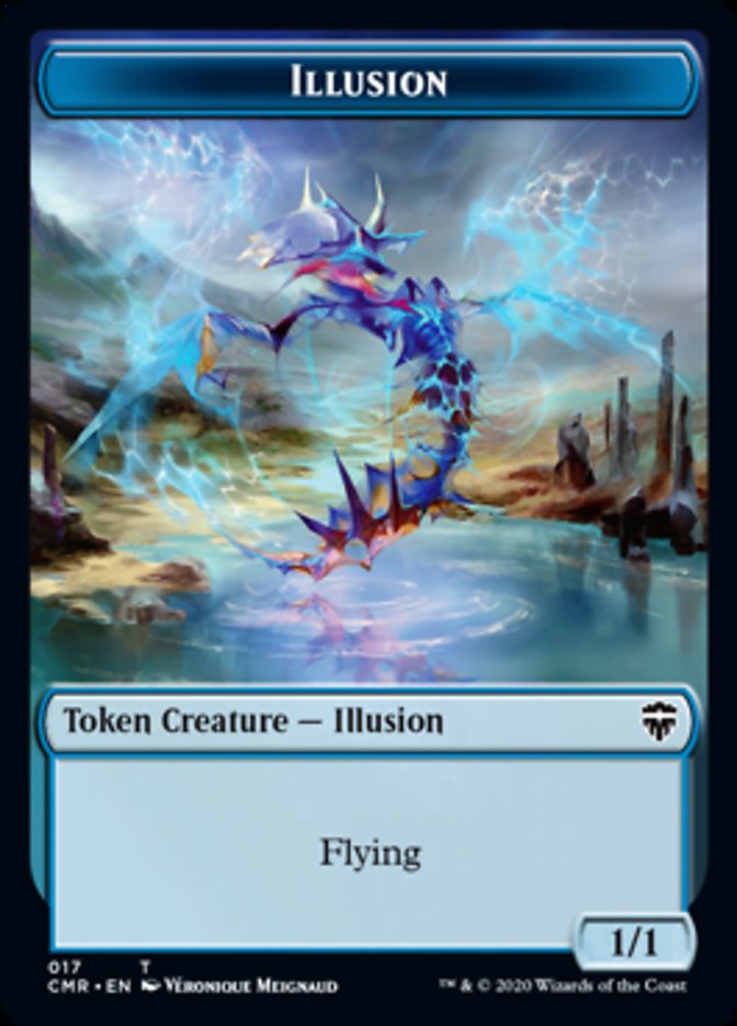 Illusion // Saproling Token [Commander Legends Tokens] (TCMR 17 // 22)