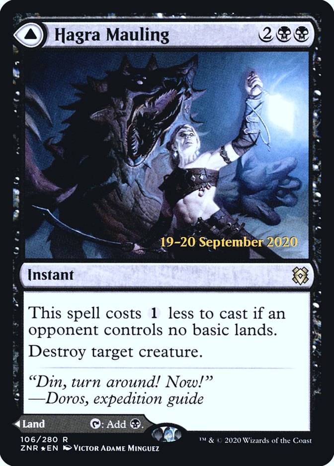 Hagra Mauling // Hagra Broodpit  [Zendikar Rising Prerelease Promos] (PZNR 106S)