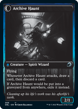 Overwhelmed Archivist // Archive Haunt [Innistrad: Double Feature] (DBL 68)