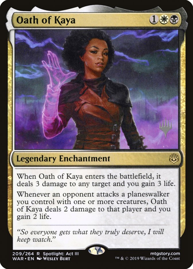 Oath of Kaya (Promo Pack) [War of the Spark Promos] (PWAR 209P)