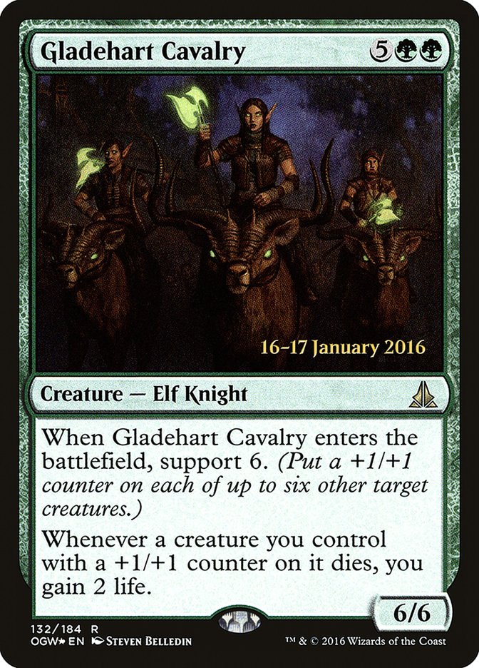 Gladehart Cavalry (Prerelease) [Oath of the Gatewatch Prerelease Promos] (POGW 132S)