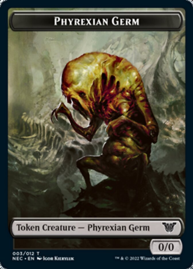 Phyrexian Germ // Spirit (002) Double-sided Token [Kamigawa: Neon Dynasty Commander Tokens] (TNEC 3)