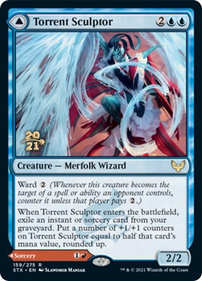 Torrent Sculptor // Flamethrower Sonata [Strixhaven: School of Mages Prerelease Promos] (PSTX 159)