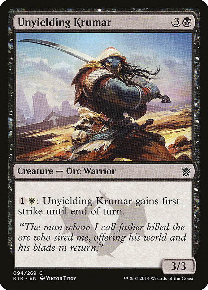 Unyielding Krumar [Khans of Tarkir] (KTK 94)