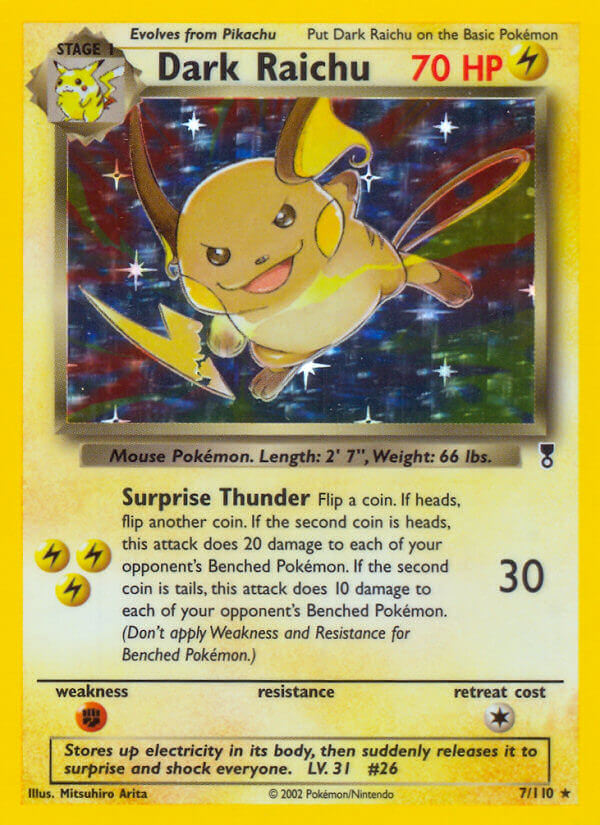 Dark Raichu (WotC Legendary Collection) (7/110) [Theme Deck Exclusives]