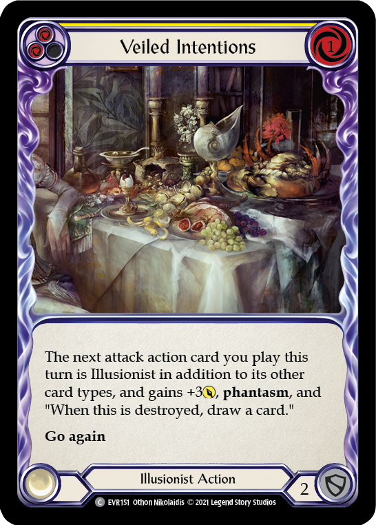 Veiled Intentions (Yellow) [EVR151] 1st Edition Rainbow Foil