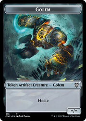 The Monarch // Golem Double-Sided Token [Phyrexia: All Will Be One Commander]