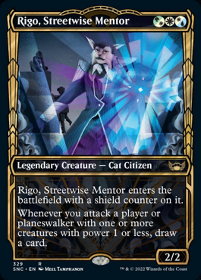 Rigo, Streetwise Mentor (Showcase Golden Age) [Streets of New Capenna] (SNC 329)