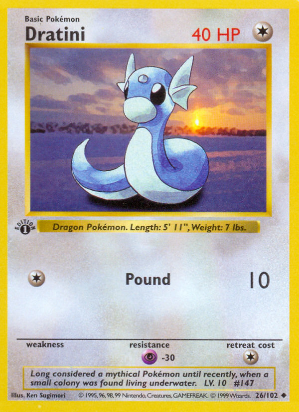Dratini (26/102) [Base Set 1st Edition]