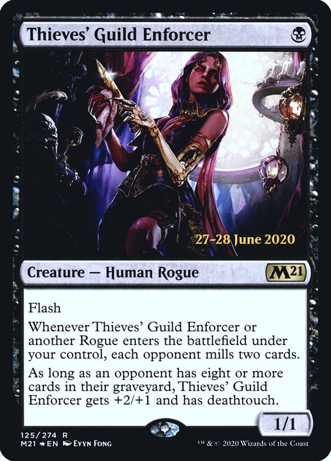Thieves' Guild Enforcer  [Core Set 2021 Prerelease Promos] (PM21 125S)