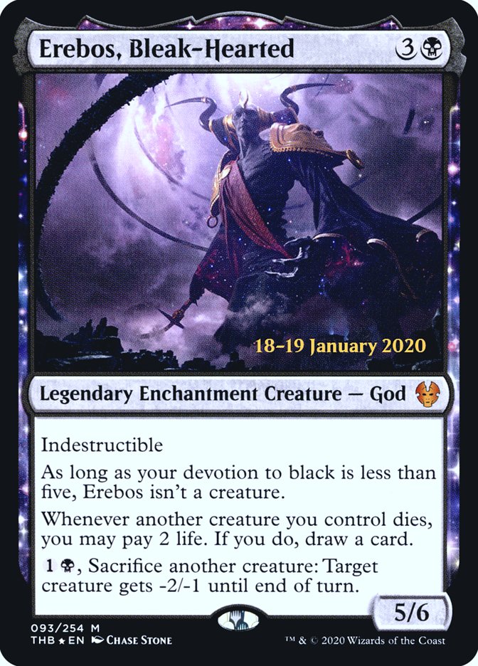 Erebos, Bleak-Hearted [Theros Beyond Death Prerelease Promos] (PTHB 93S)