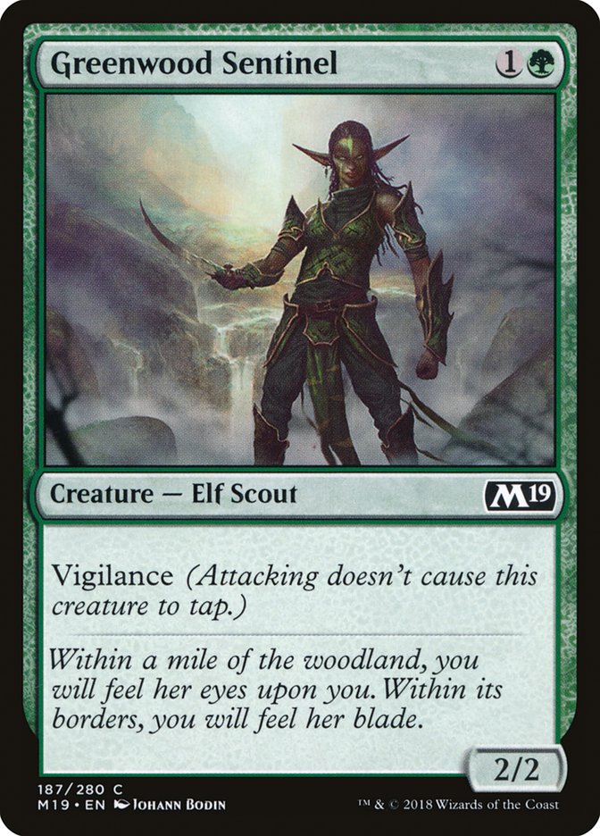 Greenwood Sentinel [Core Set 2019] (M19 187)