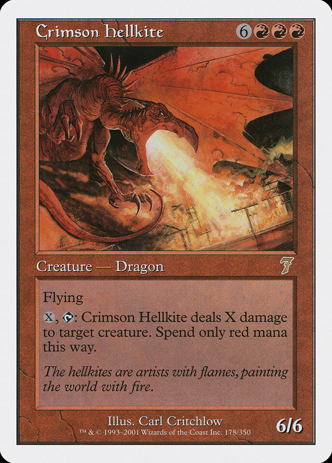 Crimson Hellkite [Seventh Edition] (7ED 178)