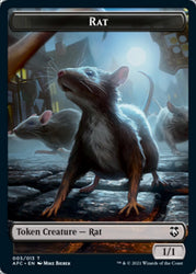 Rat // Zombie Double-sided Token [Dungeons & Dragons: Adventures in the Forgotten Realms Commander Tokens] (TAFC 5)